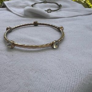 Chic Two-Tone Crystal Bracelet